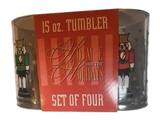 Vintage Christmas Nutcracker Acrylic Tumblers 15oz. Thermo-Serv USA Set of 4 NEW