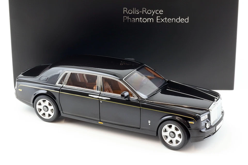 1:18 Kyosho Rolls Royce Phantom Ewb Esteso Wheelbase 2012 Diamond Nero - Immagine 2 di 4