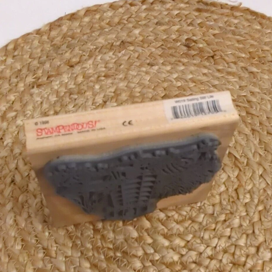 Stampendous vela bodegón madera sello goma faro coral velero Foto 3 de 3