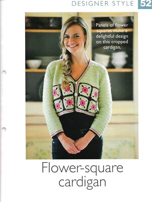 Strickjacke mit Blumenmuster - physische Häkelanleitung