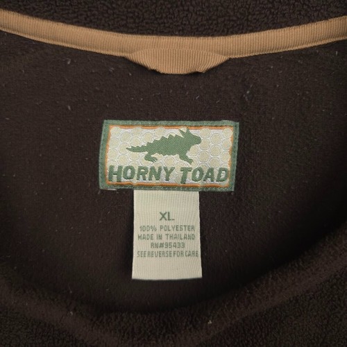 Horny Toad Fleece Pullover Mens XL Brown Polyester Crew Neck Pocket - Picture 2 of 8