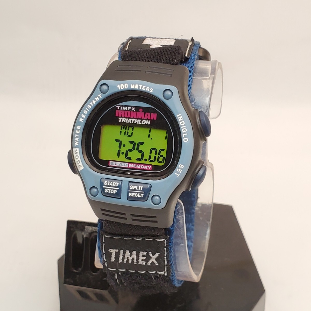 Vtg Timex Ironman Triathlon Digital Watch Women's Day Date 8