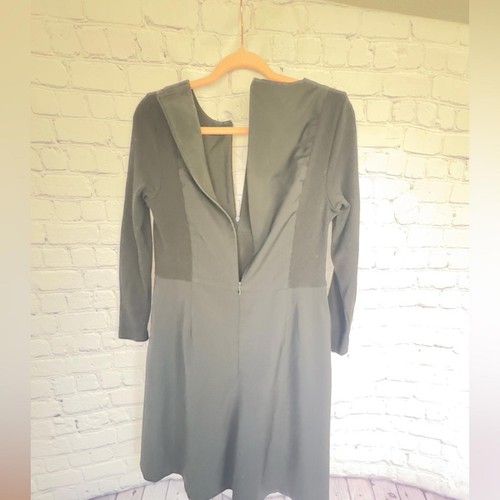 Akris Punto Black Long Sleeve Midi Soft Wool Dress size 10 - Picture 14 of 14