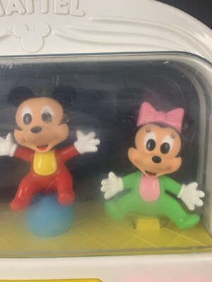 VTG Mattel Disney Crib Activity Music Mickey Minnie Donald Working