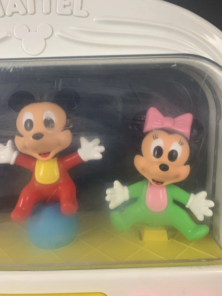 复古美泰迪士尼婴儿床活动音乐米奇米妮唐纳德工作无夹游戏 — 第 2/4 张图片