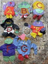 Vintage 1997 Letter People PVC Inflatable Set Missing H T Z Needs Repairs