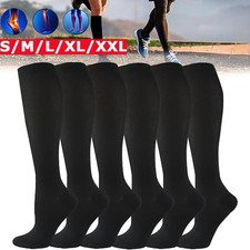 6 Pairs Compression Socks Relief Stockings Graduated Support Mens Women S-XXL