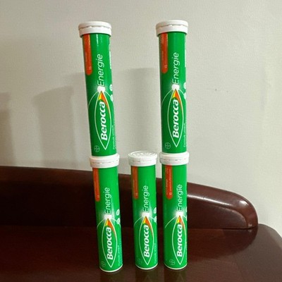 BEROCCA Energie x 5  15 effervescent caps  Orange flavor  BAYER   Made in FRANCE