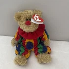 Vintage 1993 Ty PICCADILLY Clown Bear RED Retired Beanie Baby