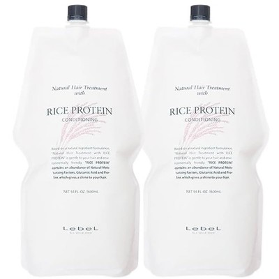 LebeL Natural Hair Treatment with RP Rice Protein 1600ml Refill Set of 2