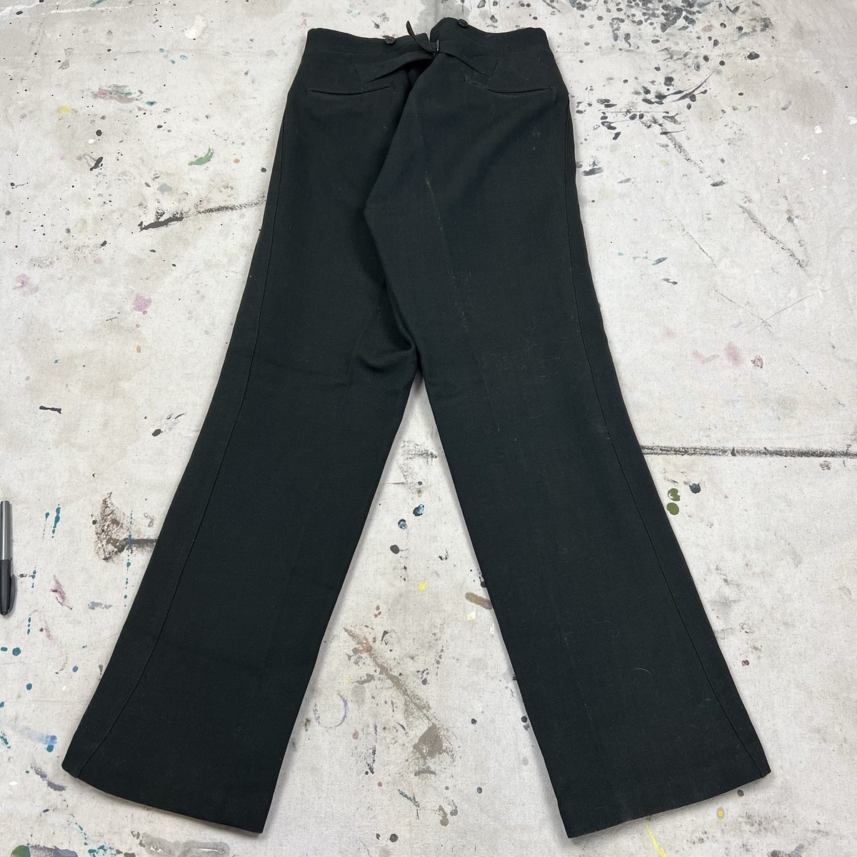 Vintage 1800s 1900s Victorian Wool Fishtail Buckleback Pants