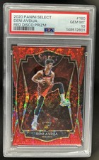 2020-21 Panini Select Deni Avdija RC Red Disco Prizm Premier Level #/49 PSA 10