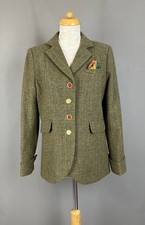 Joules Jacket Melbury Mr Toad Green tweed check Wool Riding blazer UK 14