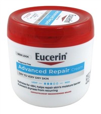 2 PACK Eucerin Cream Advanced Repair 16 Ounce Dry Skin Jar
