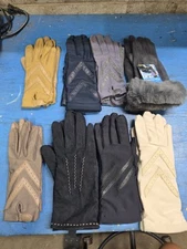8 Pr Ladies Gloves Some New Some Vintage Lands End ++