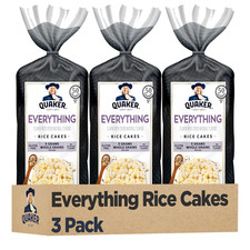 Quaker Large Rice Cakes, Everything Flavor, Gluten Free, Pack of 3