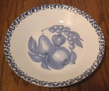 La Primula Italian Hand-Painted Fruit Pear Strawberry Apple Grapes Bowl 8.25"