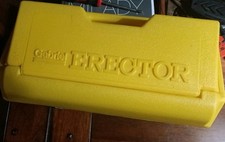 70's Gabriel Erector Set in Yellow Plastic Case w/Pieces Motor  Instructions