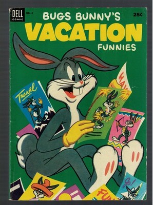 Dell Comics #3 1953 Bugs bunny Vacation Funnies Golden age  8.0 VFN