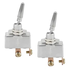 2 PCS Heavy Duty Toggle Switch, 50A 12V 2 Pin SPST Toggle Switch with Screw Term
