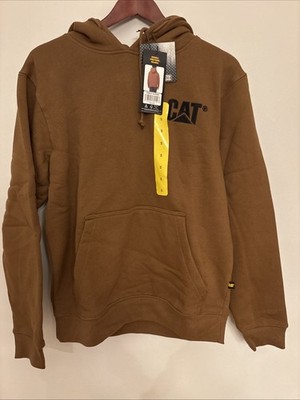 CAT Caterpillar Hooded Heavy Construction Equipment Hoodie Sweatshirt Men Small