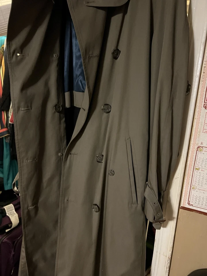 Gabardina Chaps Ralph Lauren para hombre 40L beige microfibra forro de lana extraíble Foto 2 de 4