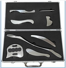 8 Plus 1 Case Stainless Steel Gua Sha Muscle Scraper Massage Tool Sets