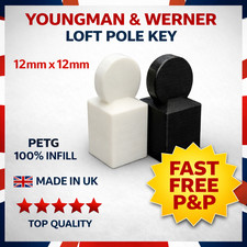 Loft Hatch Key for Youngman/Werner  & All 12mm x 12mm Ladder Poles - UK
