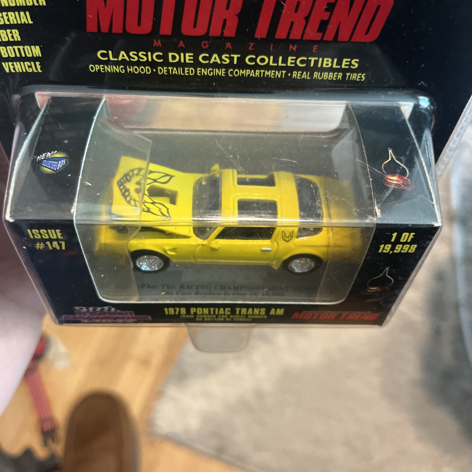 Racing Champions Mint Motor Trend Magazine #147 Yellow 1978 Pontiac Trans Am 
