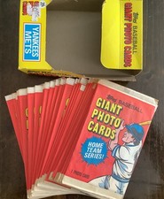 1981 Topps Baseball Giant Photo Cards Unopened 34 Packs Home Team Series Yankees
