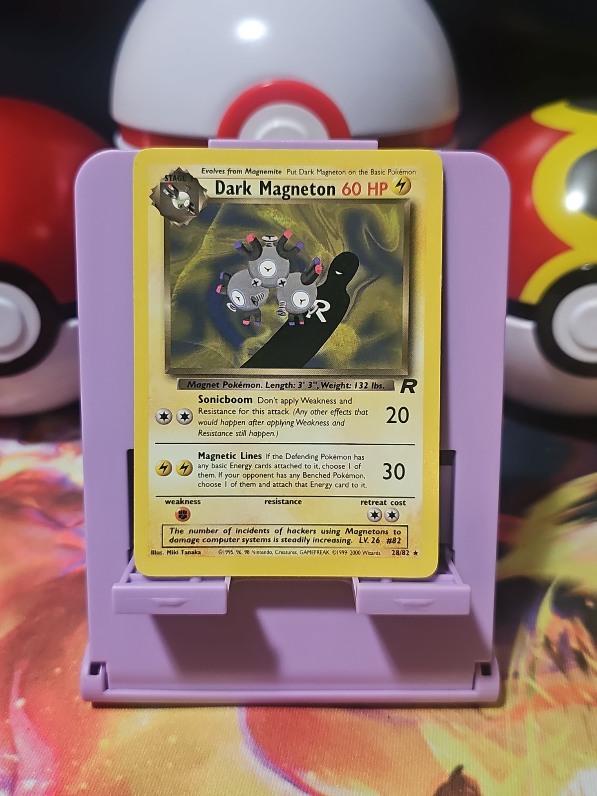 Pokemon TCG Dark Magneton 28/82 Team Rocket Non-Holo MP