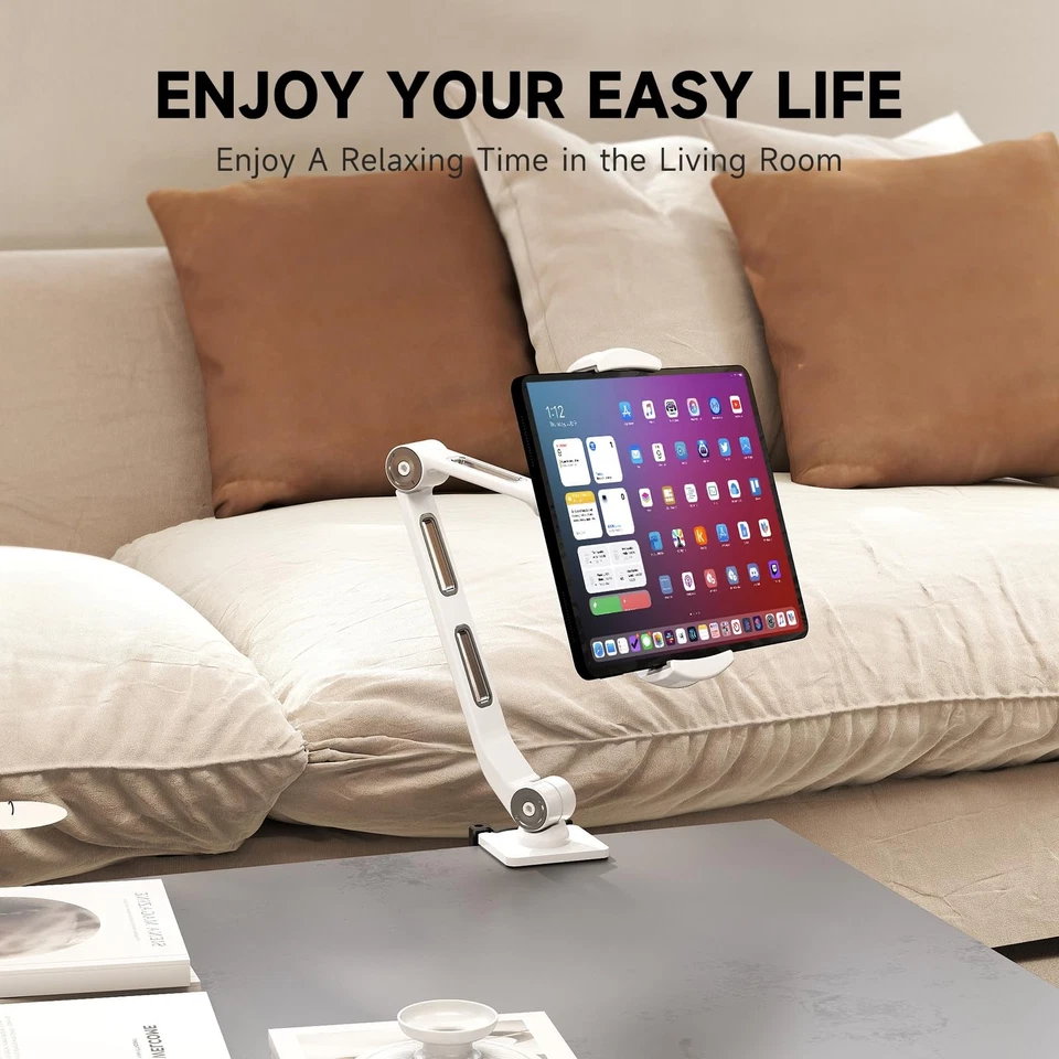 Aluminum Tablet Desk Mount Stand 360° Flexible Cell Phone Holder for iPad, iP... - Image 4 of 4