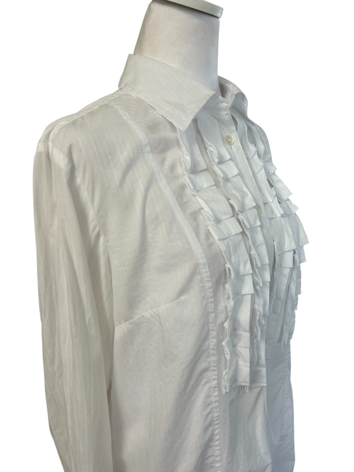 Pendleton Classic White Bottom Down Pleated Front… - image 3