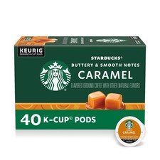 Caramel Flavored Coffee K Cup Pods 100 Arabica Medium Roast 40 Pods