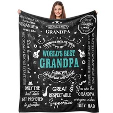 Grandpa Blanket Gift From Grandkids 50x60 Inch Fathers Day Birthday Throw
