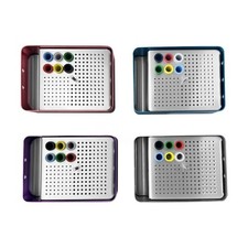 180 Holes Dental Endo Box FG Files Bur Holder Autoclave Organizer Box Ruler