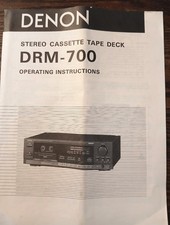 DENON DRM-700 Stereo Cassette Tape Deck Operating Instructions