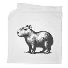 'Capybara Standing' Cotton Baby Blanket / Shawl BY00041422 