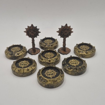  Battleground CROSSBOWS & CATAPULTS 2007 Orc Bronze Expansion Parts Discs Flags