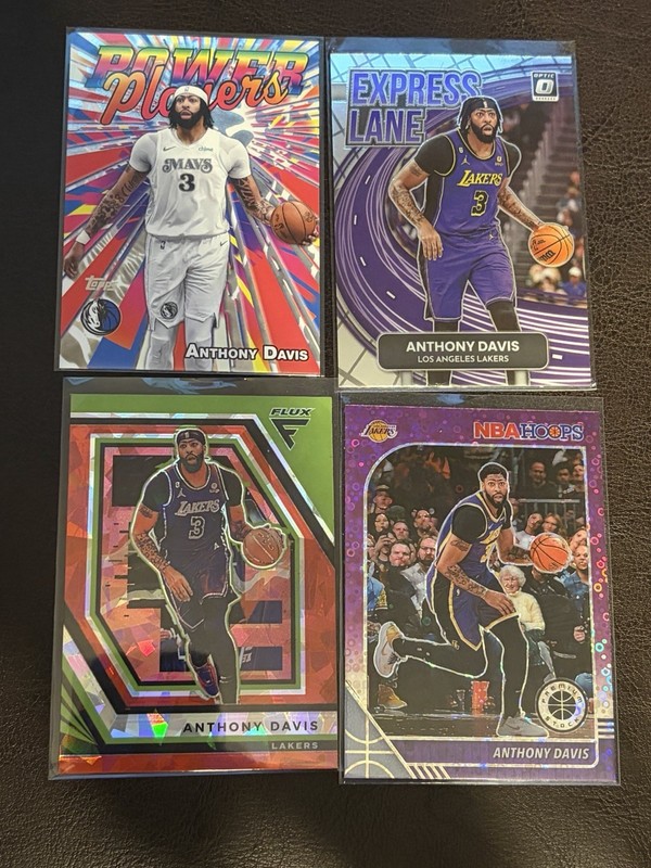 Lot of (6) Anthony Davis Refractor & Insert Cards All Different