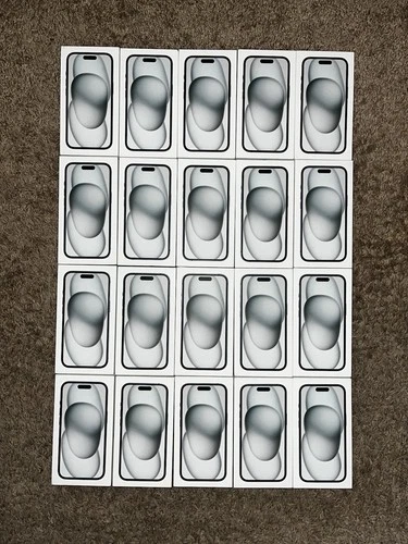LOT of 20 - Empty Apple iPhone 15 Retail Boxes - NO PHONE INCLUDED- Original Box - product listing photo