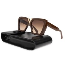 New Valentino V GOLD  VLS 161B, Elegant Brown Sunglasses, Authentic