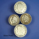 Indian Head Penny, Liberty V Nickel - 4 coin lot. Mixed Dates. 💥Mega Value💥