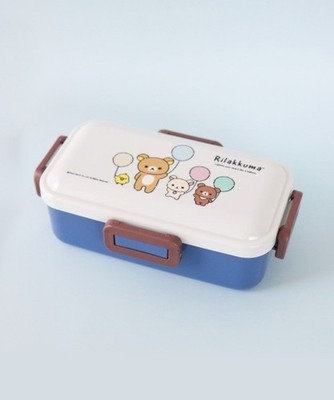Rilakkuma Antibacterial Fluffy Bento Box/Lunch Box Blue 2026 Summer San-X JP LTD