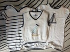 Janie and jack Boys Lot 0-3m Nautical 2 Sweater Rompers 1 Sleeveless Sweater — photo 2
