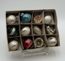 DDR Weihnachtskugeln Reflex Zapfen Tannenbaumkugeln Christbaumschmuck #W4000