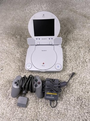 Sony PS One SCPH-101 Gray Console LCD Screen SCPH-131 Controller Adapter Tested