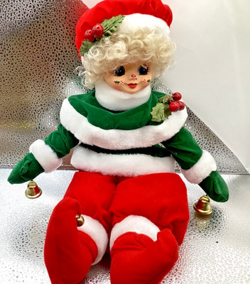 Brinn's December 1988 Calendar Red Clown With Jingle Bells c3