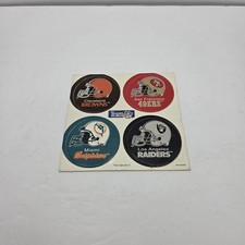 Vintage 1994 NFL Team Logo Coasters Browns 49ers Dolphins Raiders Set of 4