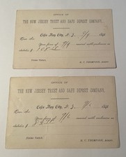 Lot 2, 1895   US 1c Postal Card Cape May City TO DIAS, NJ 825